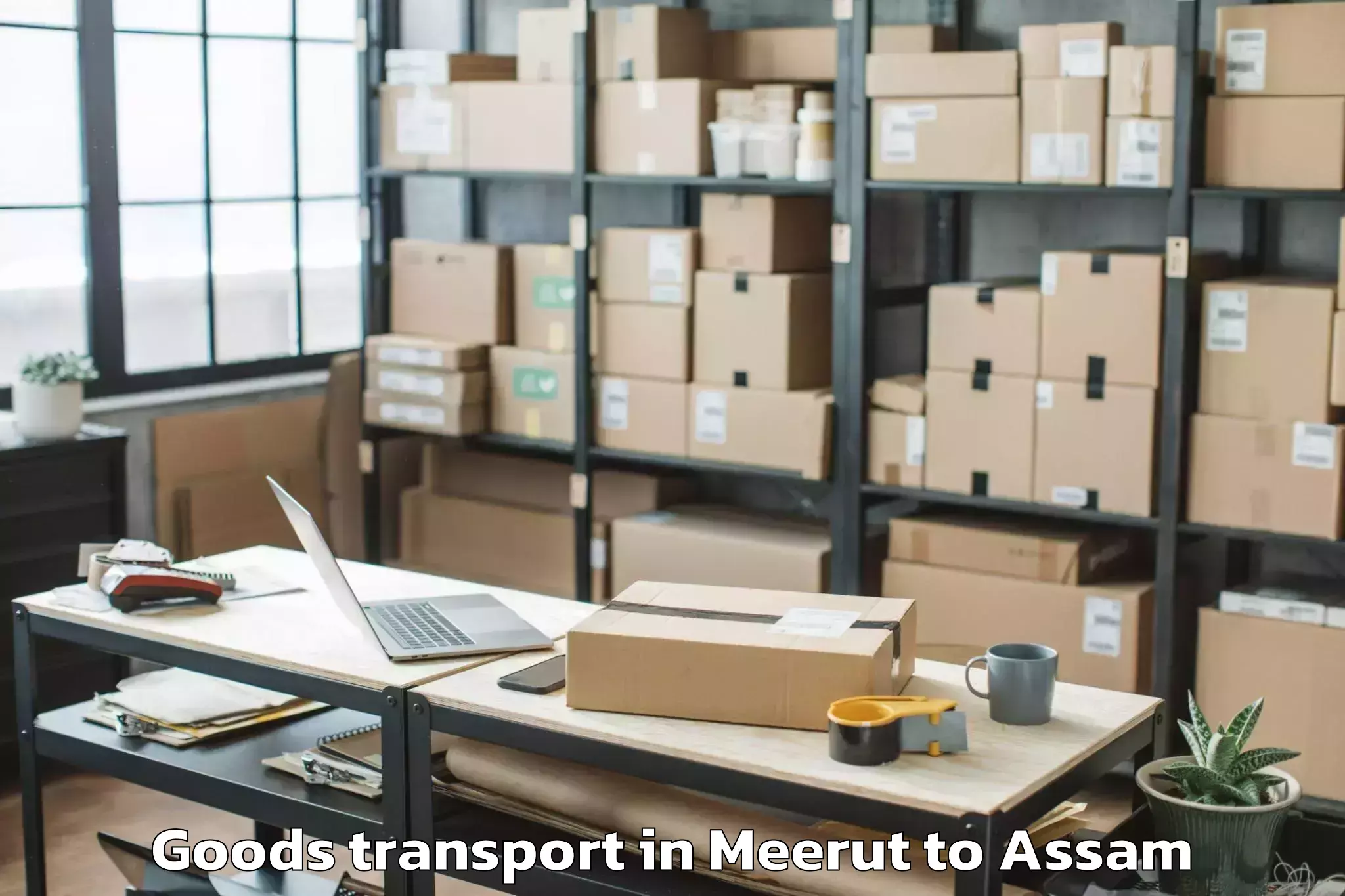 Top Meerut to Chabua Goods Transport Available